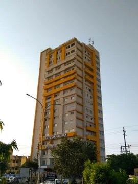 Utter pardesh , india - building , A picture of building in noida 24 august 2020 Fotos de archivo