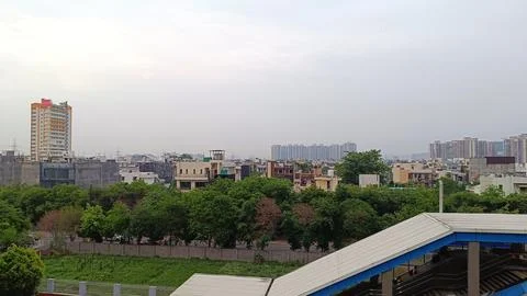 Utter pardesh , India - City top view , A picture of noida city top view 18.. Fotos de archivo