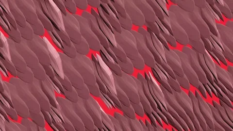 Uturistic Polygonal Rocks Undulating in Smooth Wave Motion. 動画素材 339072309