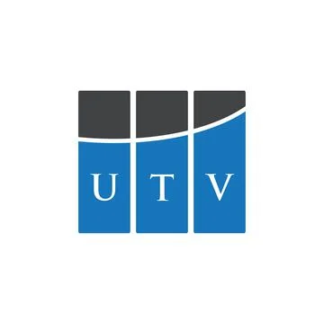 UTV letter logo design on white background. UTV creative initials letter logo Illustrazione stock