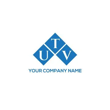 UTV letter logo design on white background. UTV creative initials letter logo Stock Illustration