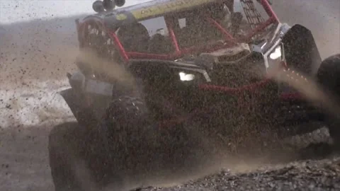 UTV Off Road Extreme Racing close up Stock Footage 88308397