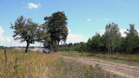 UTV Off Road Extreme Racing. Fast race car Stock Footage 113566611