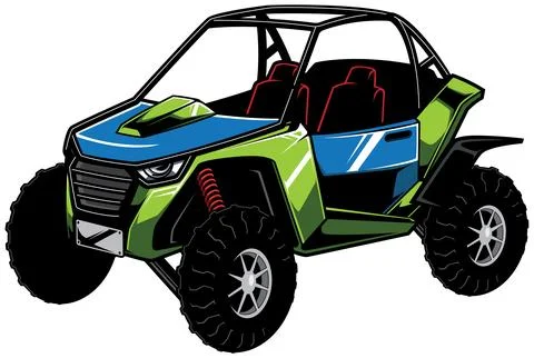 UTV Side by Side on White Stock Illustration