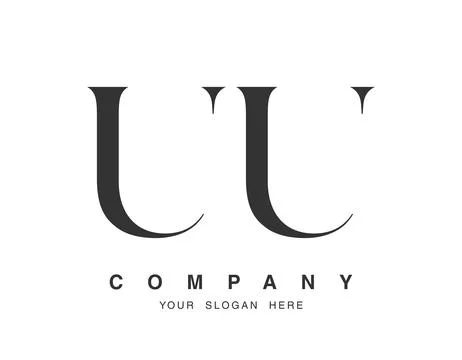 UU logo design. Initial letter u and u serif font style. Creative classic c.. Stock Illustration