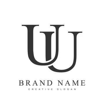UU trendy logotype template. Initial letter u and u classic font style. Cre.. Stock Illustration