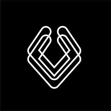 UU, VV, UV initial letter simple company logo Stock Illustration