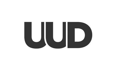 UUD logo design template with strong and modern bold text. Initial based ve.. Illustrazione stock