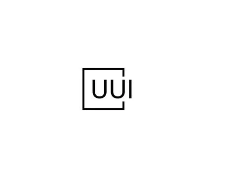 UUI letter initial logo design vector illustration Stock Illustration