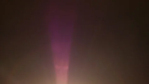 UV, beam of light, which is reflected on the floor Stock Footage 94280535