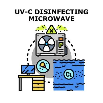 Uv c disinfecting method protecting clean environment Stock Illustration