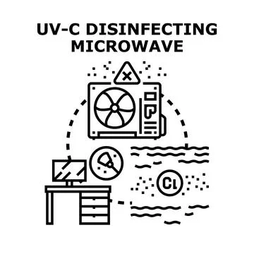 Uv c disinfecting method protecting clean environment 스톡 일러스트