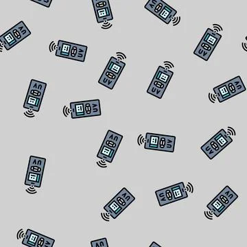 Uv detector wearable vector seamless pattern Stock Illustration