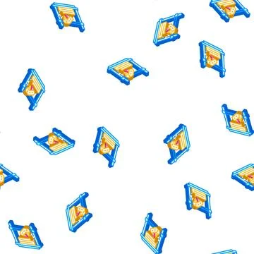 Uv flash fused printer isometric icon seamless pattern Illustrazione stock