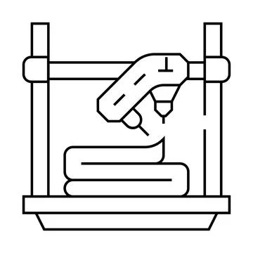 Uv flash fused printer line icon vector illustration Stock Illustration