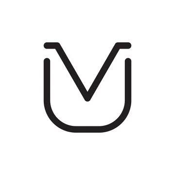 Uv initial letter vector logo icon Stock-Illustration