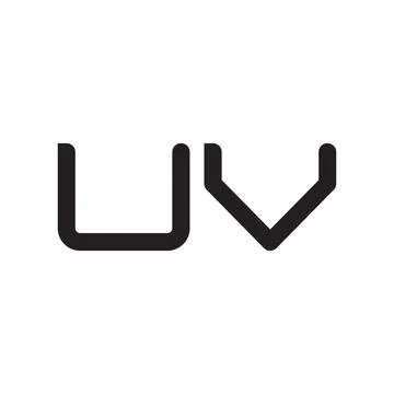 Uv initial letter vector logo icon Ilustração Stock