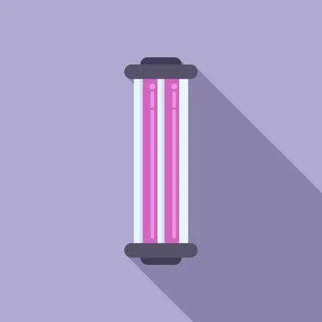 UV lamp device icon flat vector. Air rays Illustrazione stock