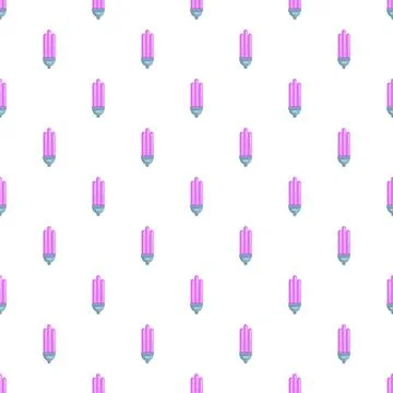 Uv lamp lightbulb seamless pattern background design Illustrazione stock