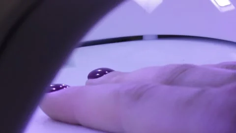 Uv led lamp for drying manicure Stock Footage 149123430