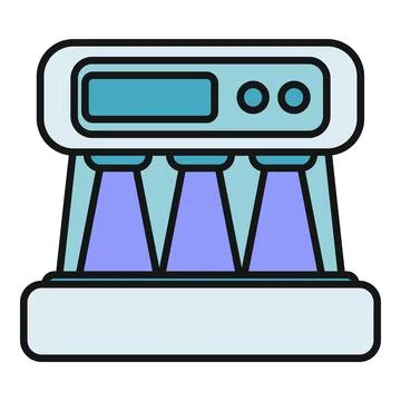 Uv light box sterilizer machine cleaning medical tools Stock Illustration