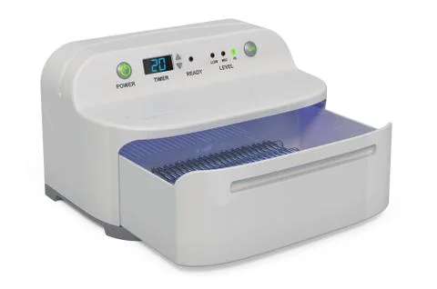 UV Light Sanitizer, side view. 3D rendering Stock Illustration