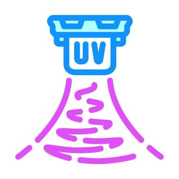 Uv light sensor module color icon vector illustration Illustrazione stock