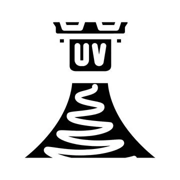Uv light sensor module glyph icon vector illustration Illustrazione stock