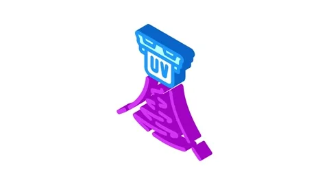 Uv light sensor module isometric icon animation Video stock 327274942