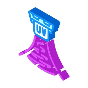 Uv light sensor module isometric icon vector illustration Illustrazione stock