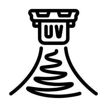 Uv light sensor module line icon vector illustration Stock Illustration