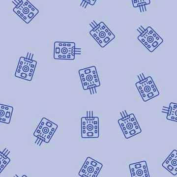 Uv light sensor module line seamless pattern イラスト素材