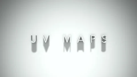 Uv maps 3D title animation with shadows on a white background Stock Footage 297668720