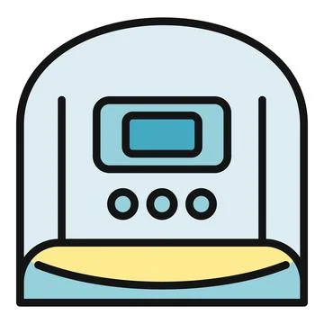 Uv nail lamp drying nails concept icon Stock Illustration