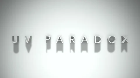 UV PARADOX 3D title animation with shadows on a white background Video stock 296810287