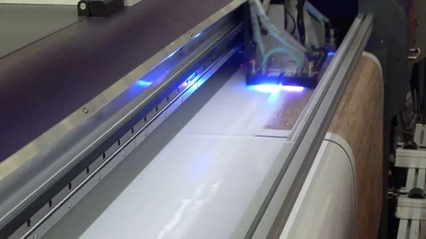 UV printer close up Stock Footage 83372152