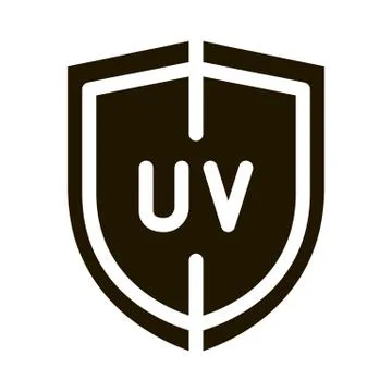 UV Protection Icon Vector Glyph Illustration Stock Illustration