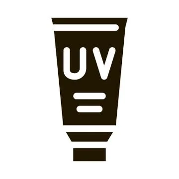 UV Protective Ointment Icon Vector Glyph Illustration Stock Illustration