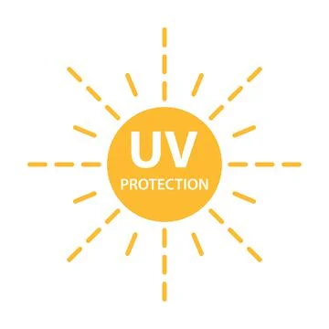 UV radiation icon vector solar ultraviolet light symbol for graphic design, l Stock-Illustration
