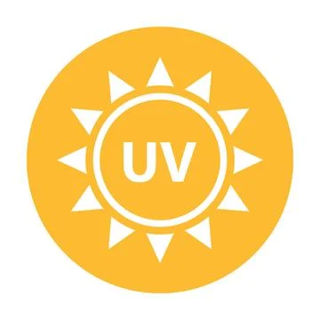 UV radiation icon vector solar ultraviolet light symbol for graphic design,.. 스톡 일러스트