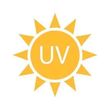 UV radiation icon vector solar ultraviolet light symbol for graphic design,.. Stock-Illustration