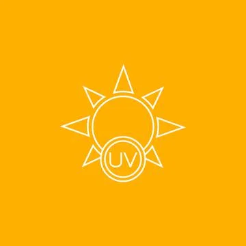 UV rays protection icon, linear vector Stock Illustration