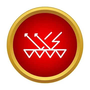 Uv rays reflecting off a protective surface icon Stock Illustration