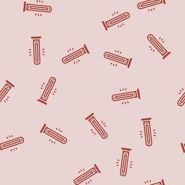 Uv sanitizing lamp smart home glyph seamless pattern Stock Illustration