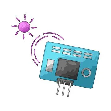 UV sensor illustration Illustrazione stock