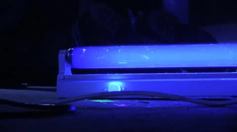 UV Ultraviolet Light Turns On HD Stock Footage