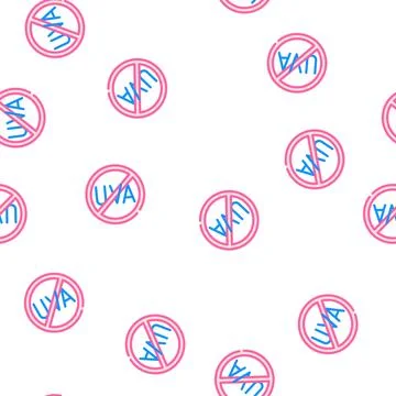 Uva crossed out mark vector seamless pattern Stockillustratie