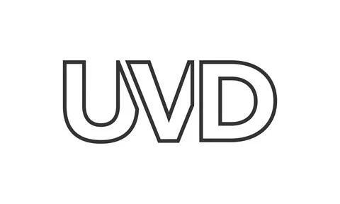 UVD logo design template with strong and modern bold text. Initial based ve.. Stock Illustration