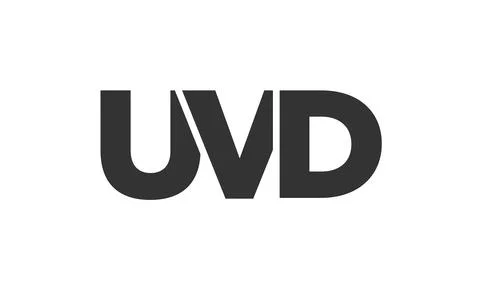 UVD logo design template with strong and modern bold text. Initial based ve.. 스톡 일러스트