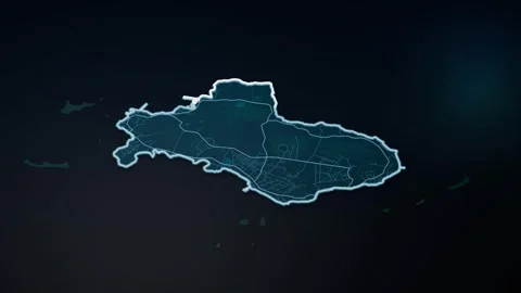 Uvea Mata Utu Wallis and Futuna Digital Map Highlight 4K Stock Footage 338186674